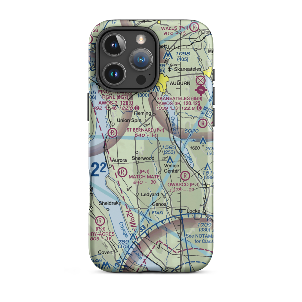 Killian Airfield (1NY8) VFR Sectional  Tough iPhone Case iPhone 16 Pro Max model shown