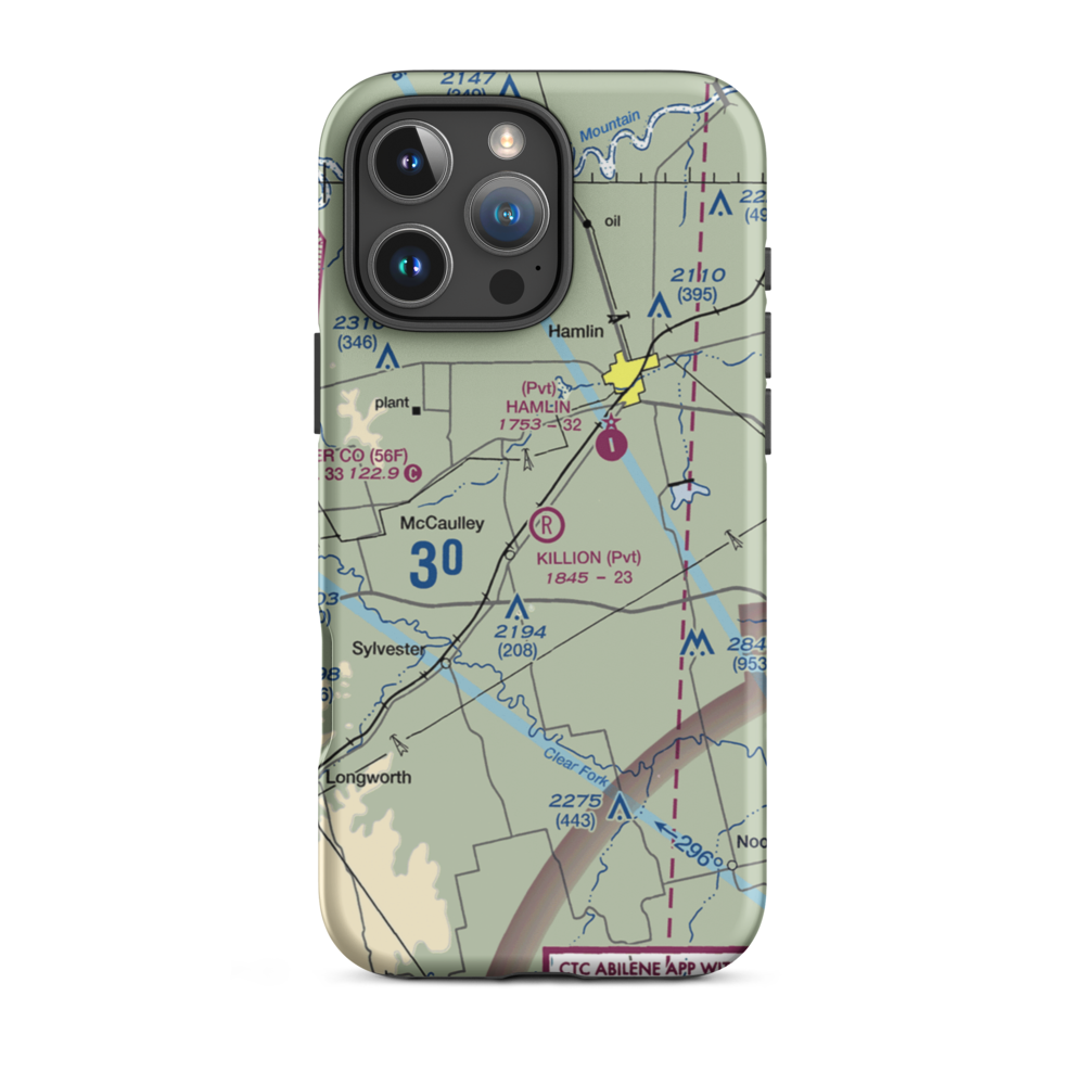 Killion Ranch Airport (1TX7) VFR Sectional  Tough iPhone Case iPhone 16 Pro Max model shown
