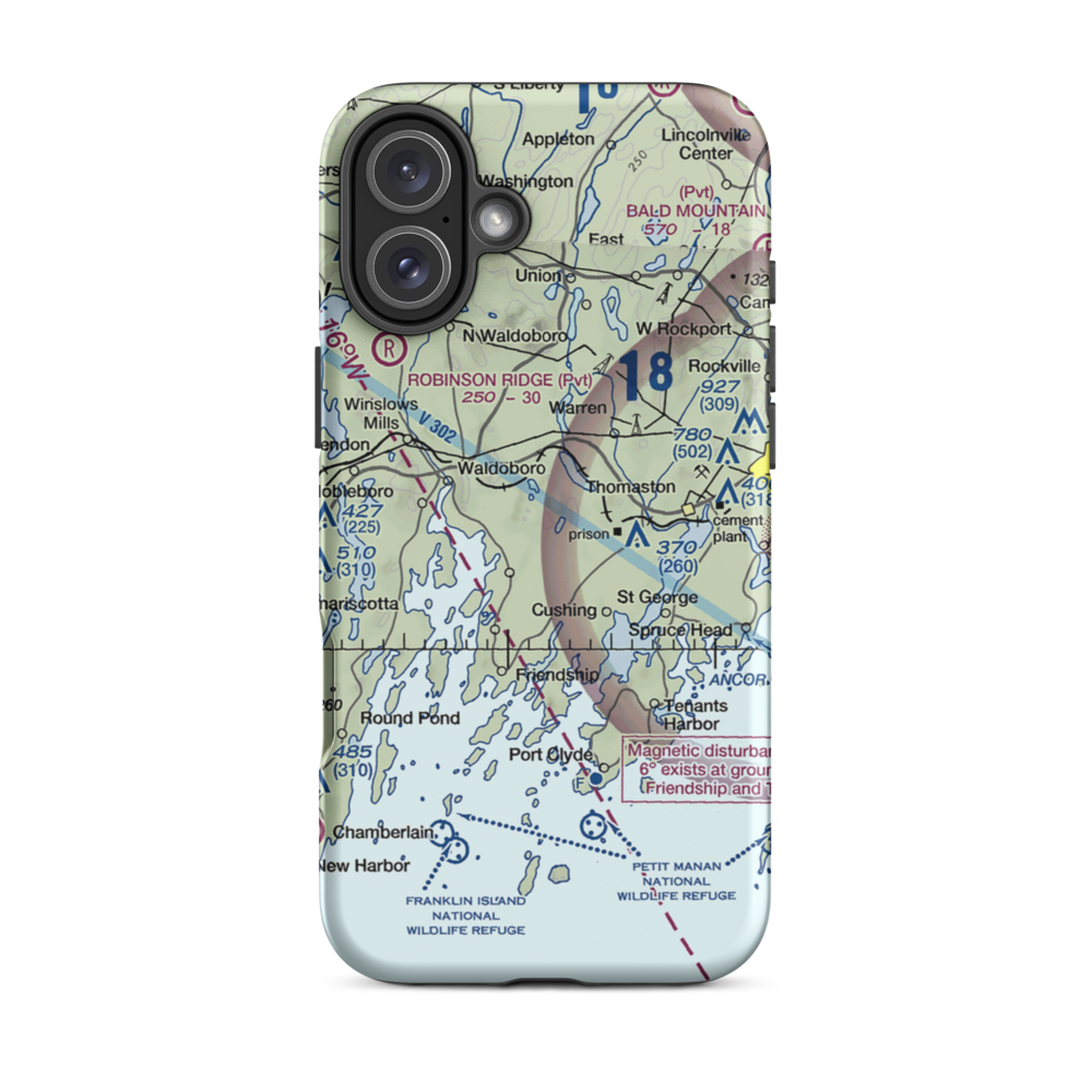 Kimberly Airport (ME56) VFR Sectional  Tough iPhone Case iPhone 16 Plus model shown