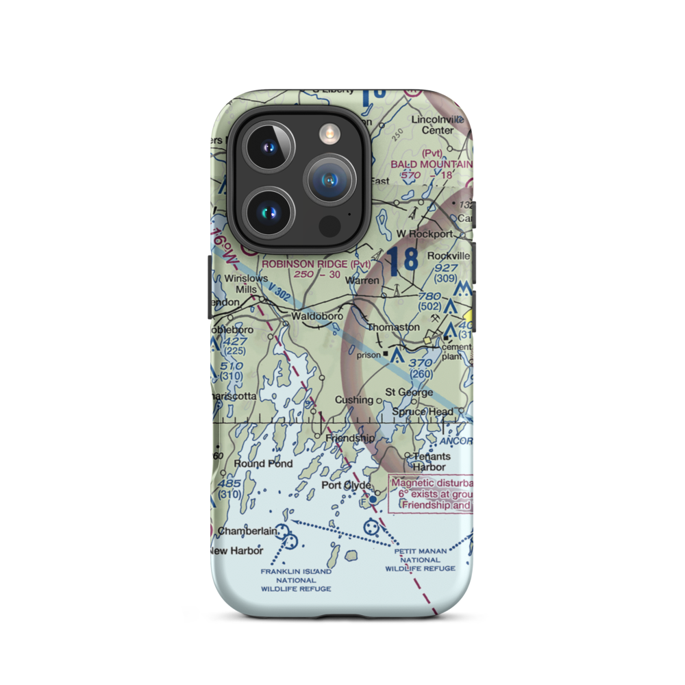 Kimberly Airport (ME56) VFR Sectional  Tough iPhone Case iPhone 16 Pro model shown
