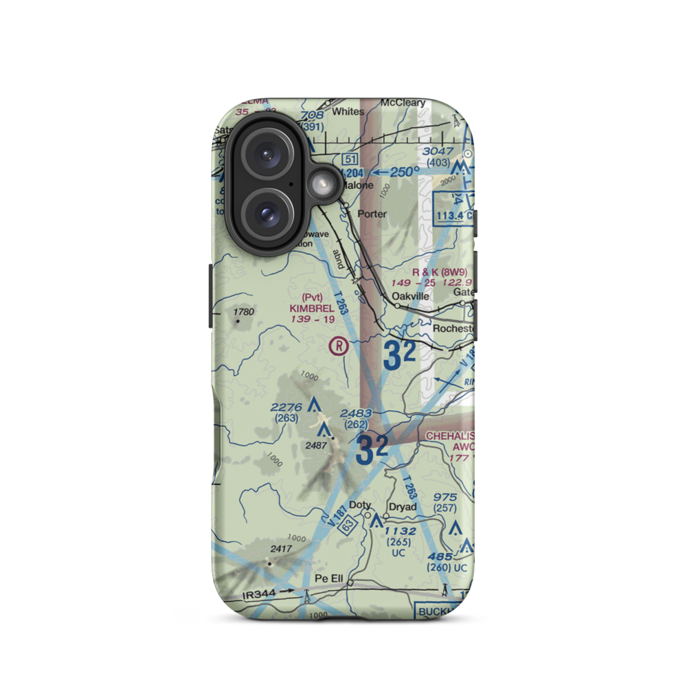 Kimbrel Farm Airport (WN48) VFR Sectional  Tough iPhone Case iPhone 16 model shown