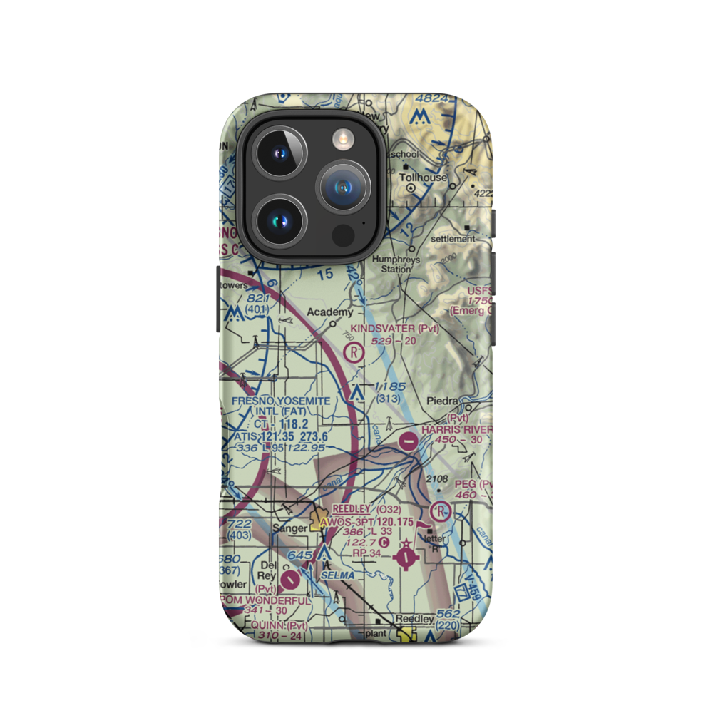 Kindsvater Ranch Airport (CL24) VFR Sectional  Tough iPhone Case iPhone 16 Pro model shown