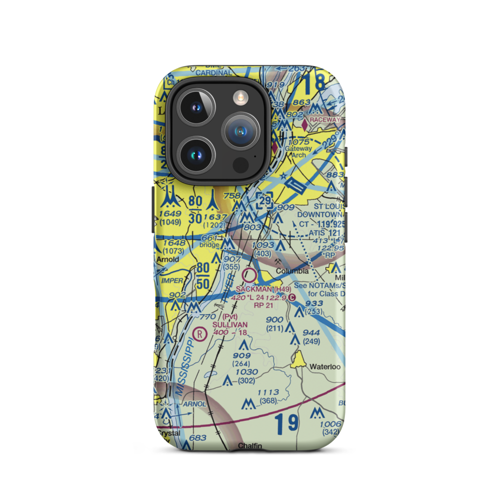 King Airport (7IS9) VFR Sectional  Tough iPhone Case iPhone 16 Pro model shown