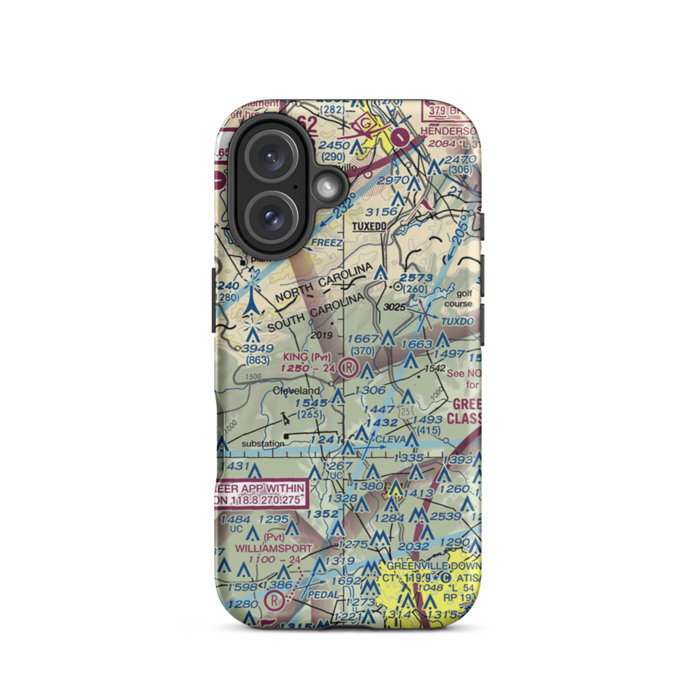 King Field (SC78) VFR Sectional  Tough iPhone Case iPhone 16 model shown