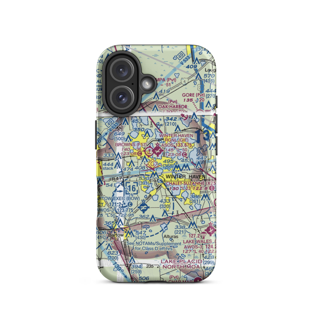 King Seaaero Seaplane Base (FL42) VFR Sectional  Tough iPhone Case iPhone 16 model shown