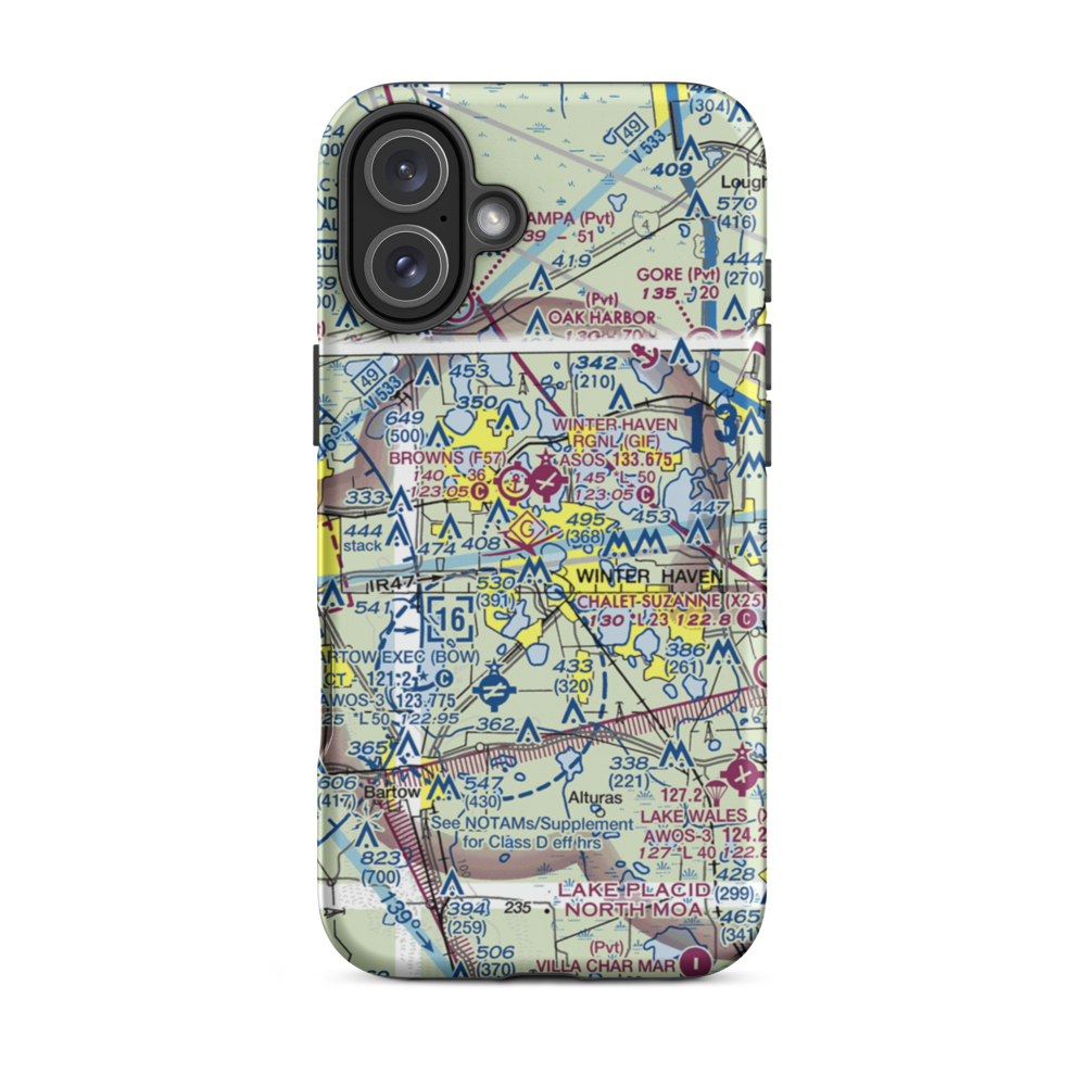 King Seaaero Seaplane Base (FL42) VFR Sectional  Tough iPhone Case iPhone 16 Plus model shown