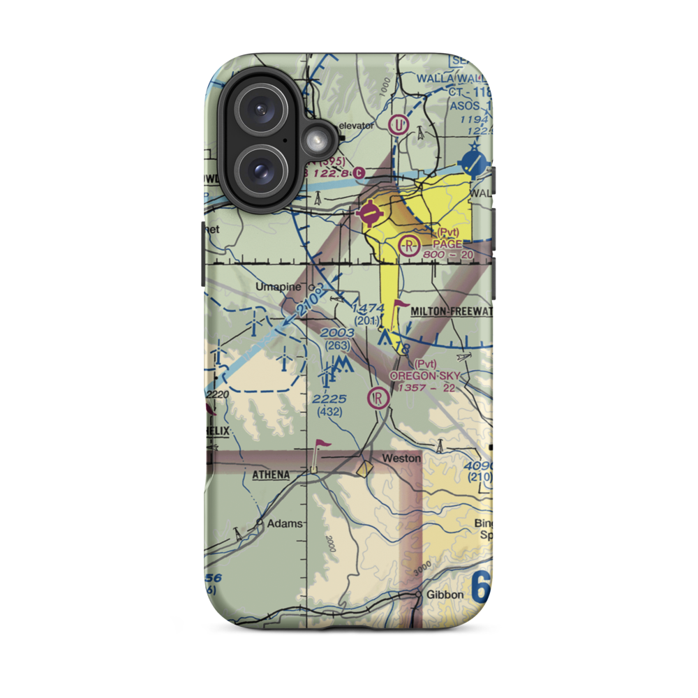 King's Airport (9OR4) VFR Sectional  Tough iPhone Case iPhone 16 Plus model shown