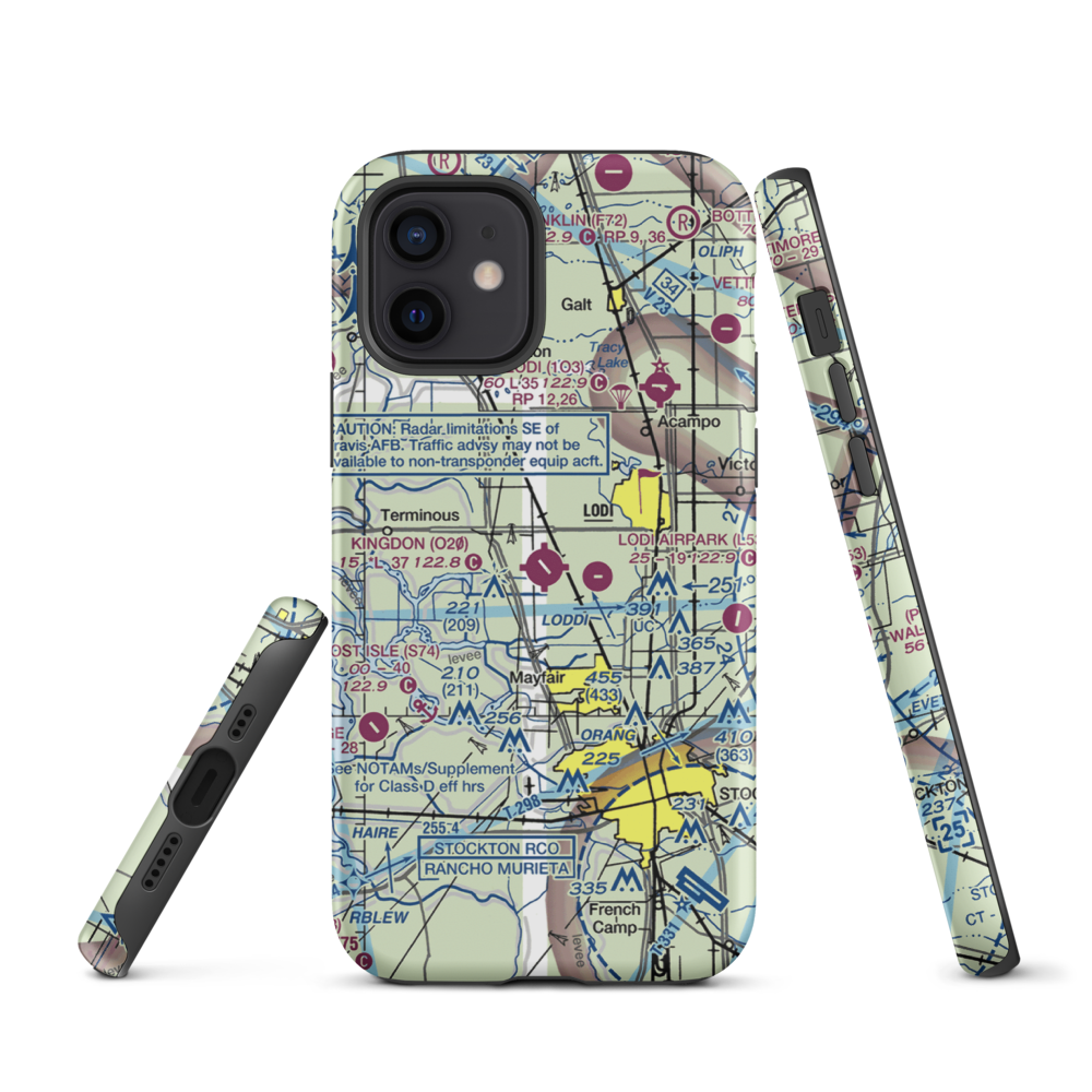 Kingdon Airpark (O20) VFR Sectional  Tough iPhone Case iPhone 12 model shown