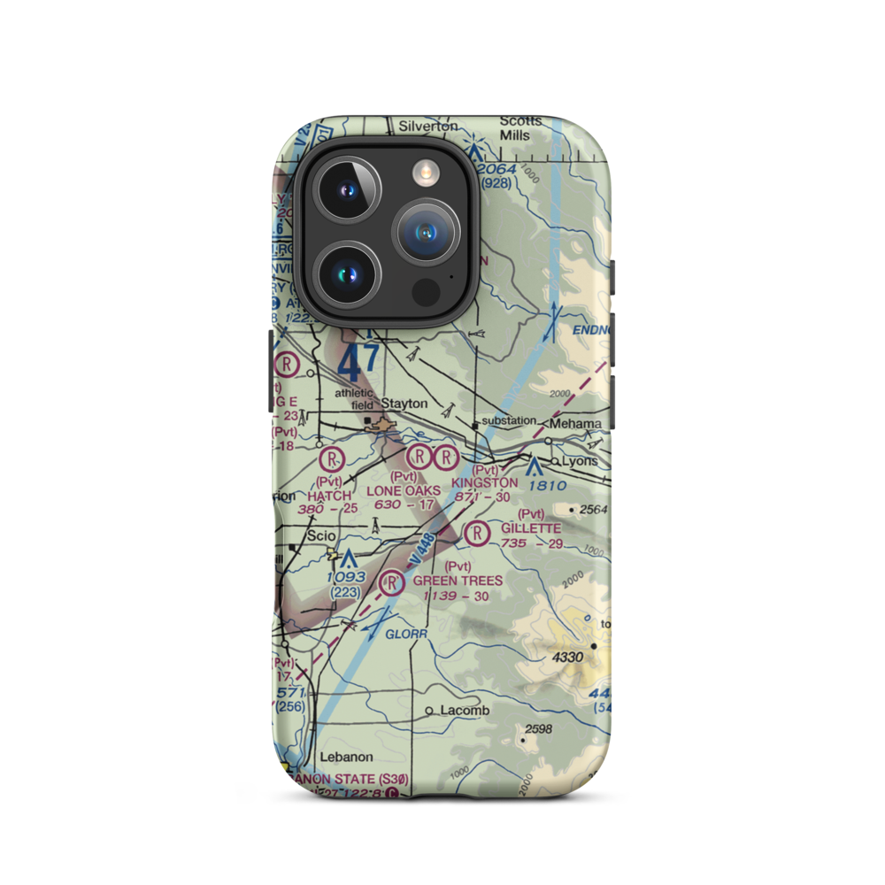 Kingston Airpark (8OR2) VFR Sectional  Tough iPhone Case iPhone 16 Pro model shown