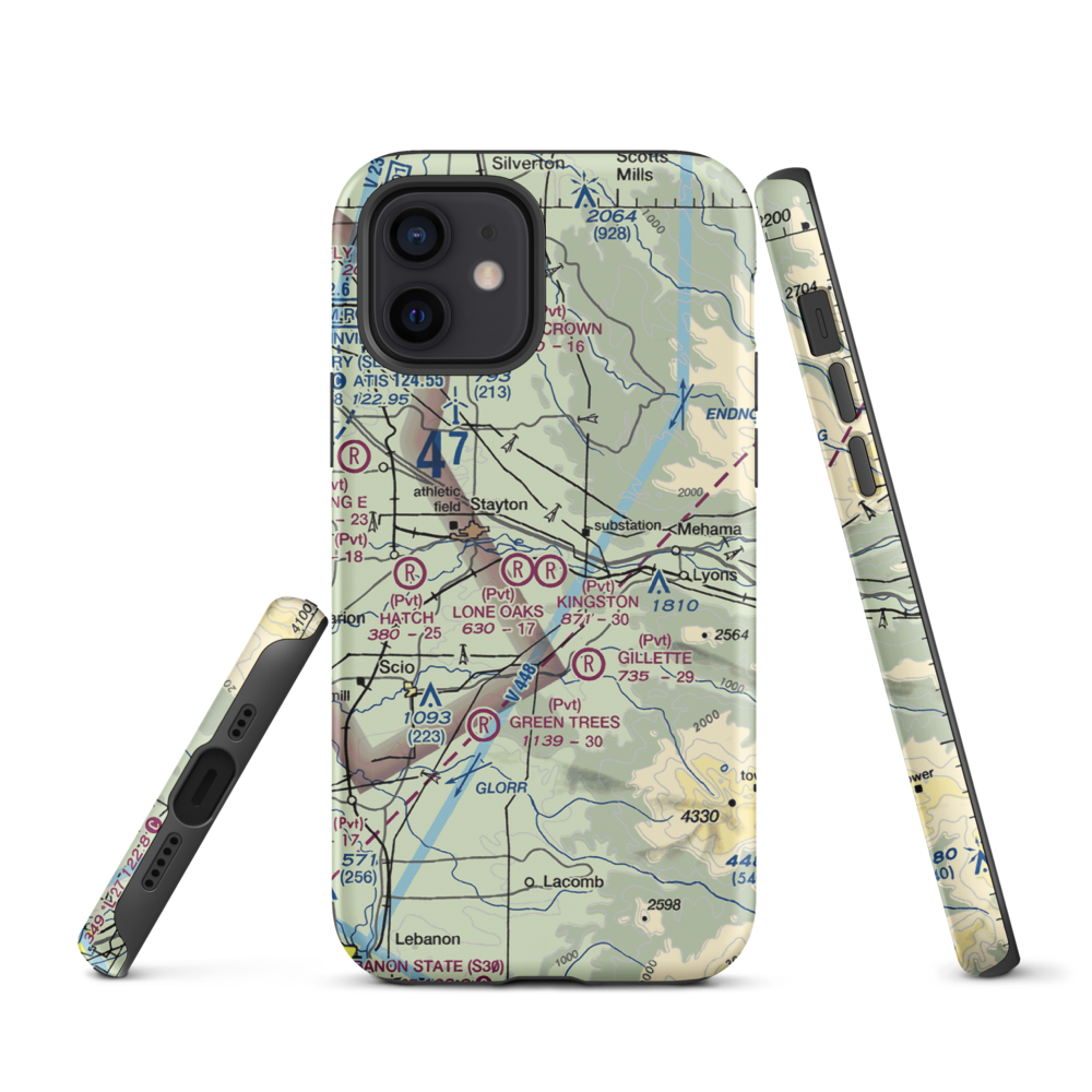 Kingston Airpark (8OR2) VFR Sectional  Tough iPhone Case iPhone 12 model shown
