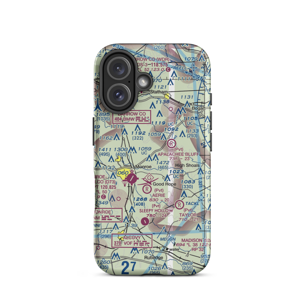 Kintail Farm Airport (GA00) VFR Sectional  Tough iPhone Case iPhone 16 model shown