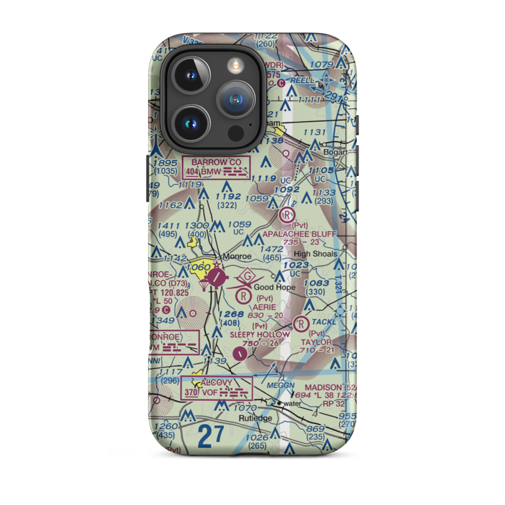 Kintail Farm Airport (GA00) VFR Sectional  Tough iPhone Case iPhone 16 Pro Max model shown