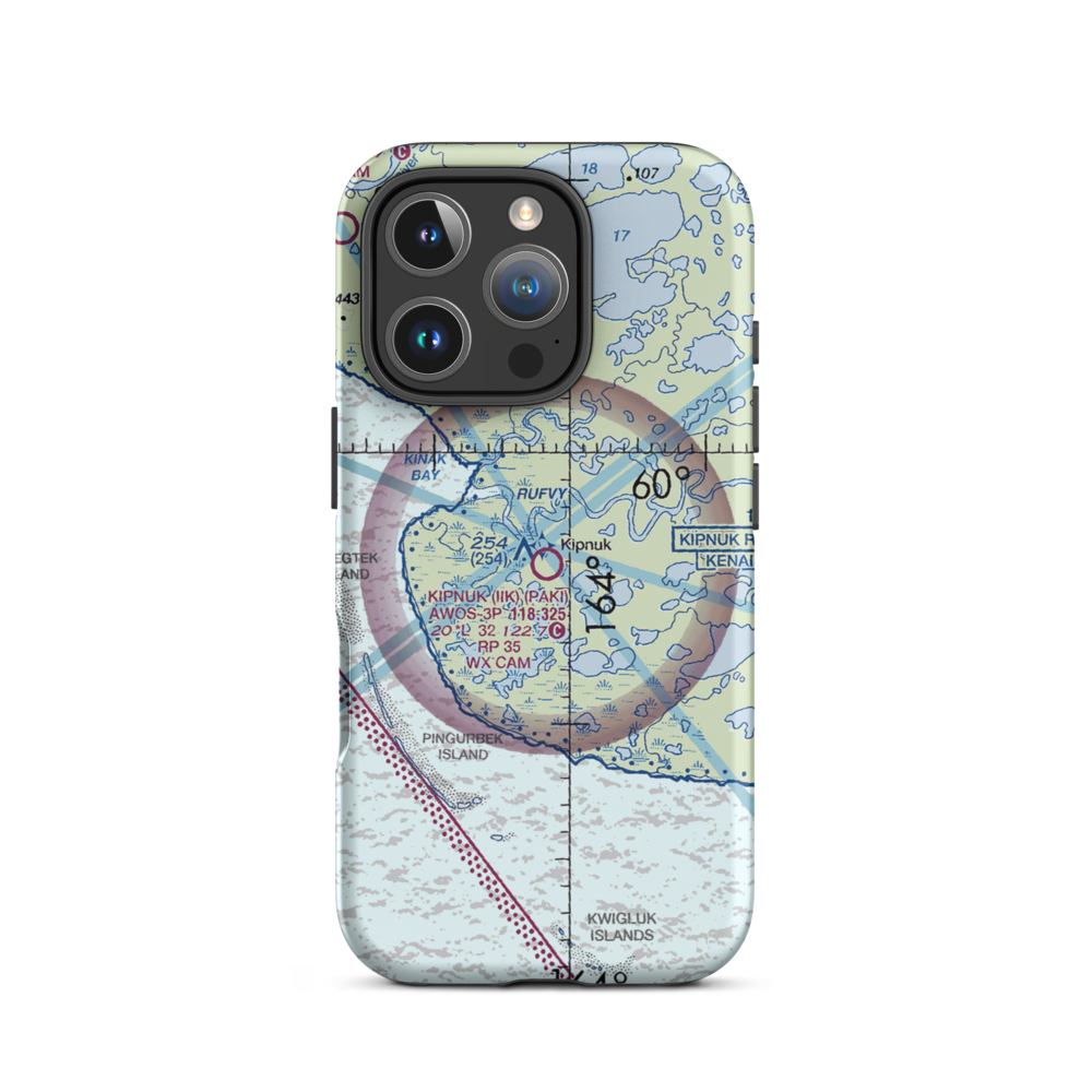 Kipnuk Airport (IIK) VFR Sectional  Tough iPhone Case iPhone 16 Pro model shown