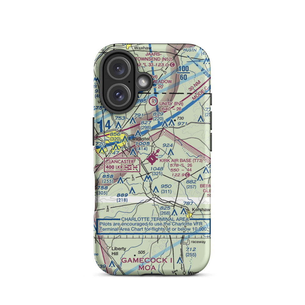 Kirk Air Base (T73) VFR Sectional  Tough iPhone Case iPhone 16 model shown