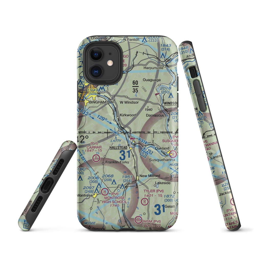 Kirkwood Airpark (5N5) VFR Sectional  Tough iPhone Case iPhone 11 model shown