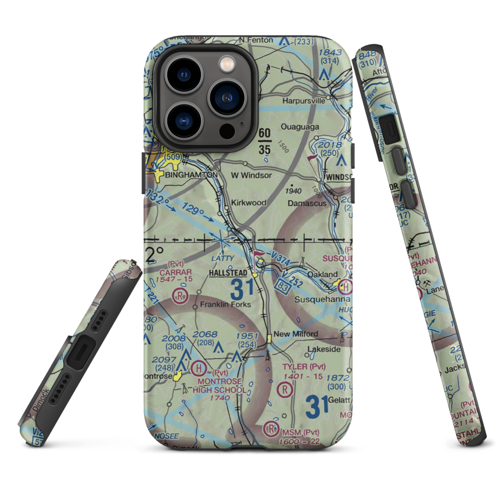 Kirkwood Airpark (5N5) VFR Sectional  Tough iPhone Case iPhone 13 Pro Max model shown