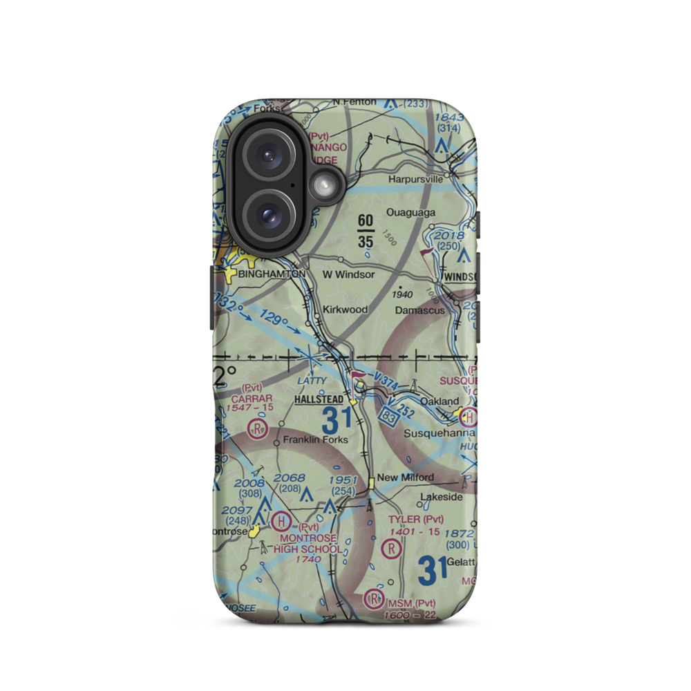 Kirkwood Airpark (5N5) VFR Sectional  Tough iPhone Case iPhone 16 model shown