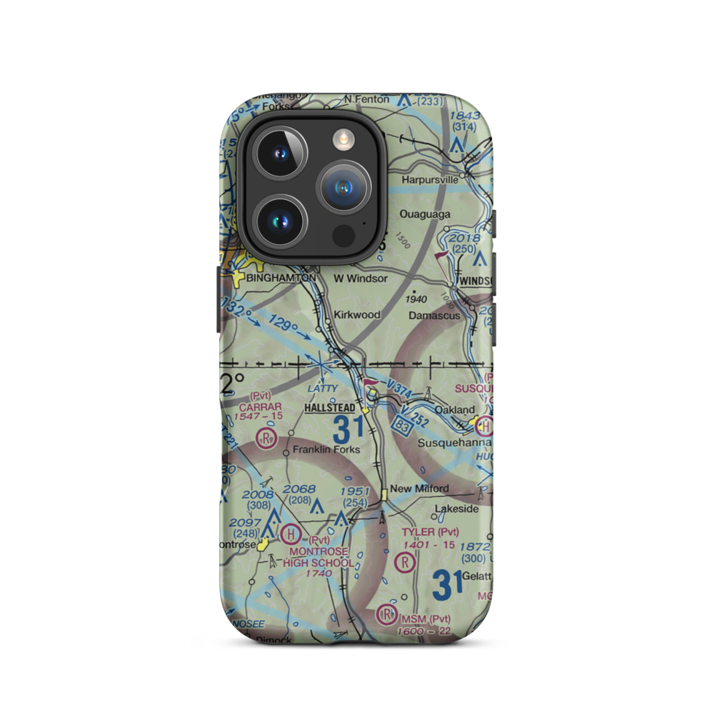 Kirkwood Airpark (5N5) VFR Sectional  Tough iPhone Case iPhone 16 Pro model shown