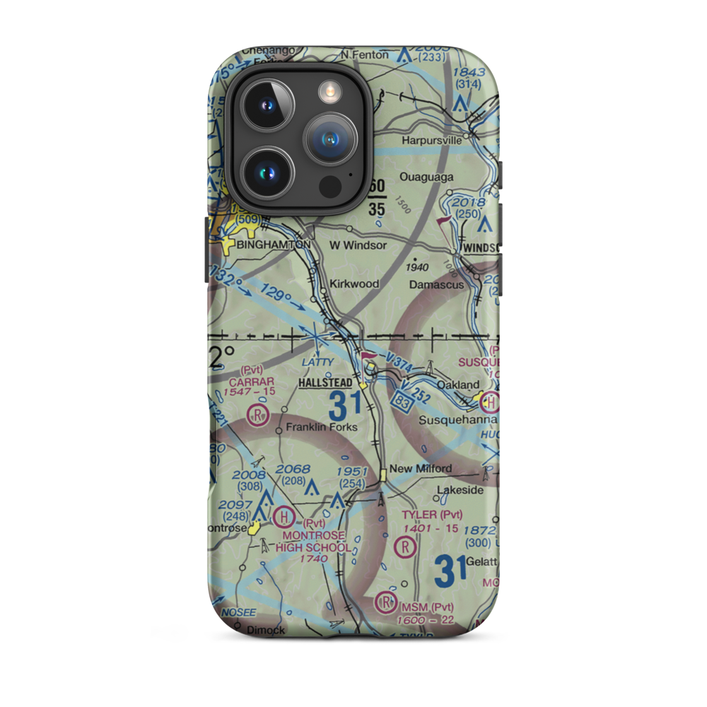 Kirkwood Airpark (5N5) VFR Sectional  Tough iPhone Case iPhone 16 Pro Max model shown