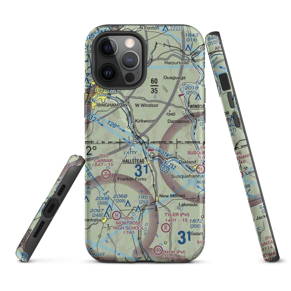 Kirkwood Airpark (5N5) VFR Sectional  Tough iPhone Case iPhone 12 Pro Max model shown