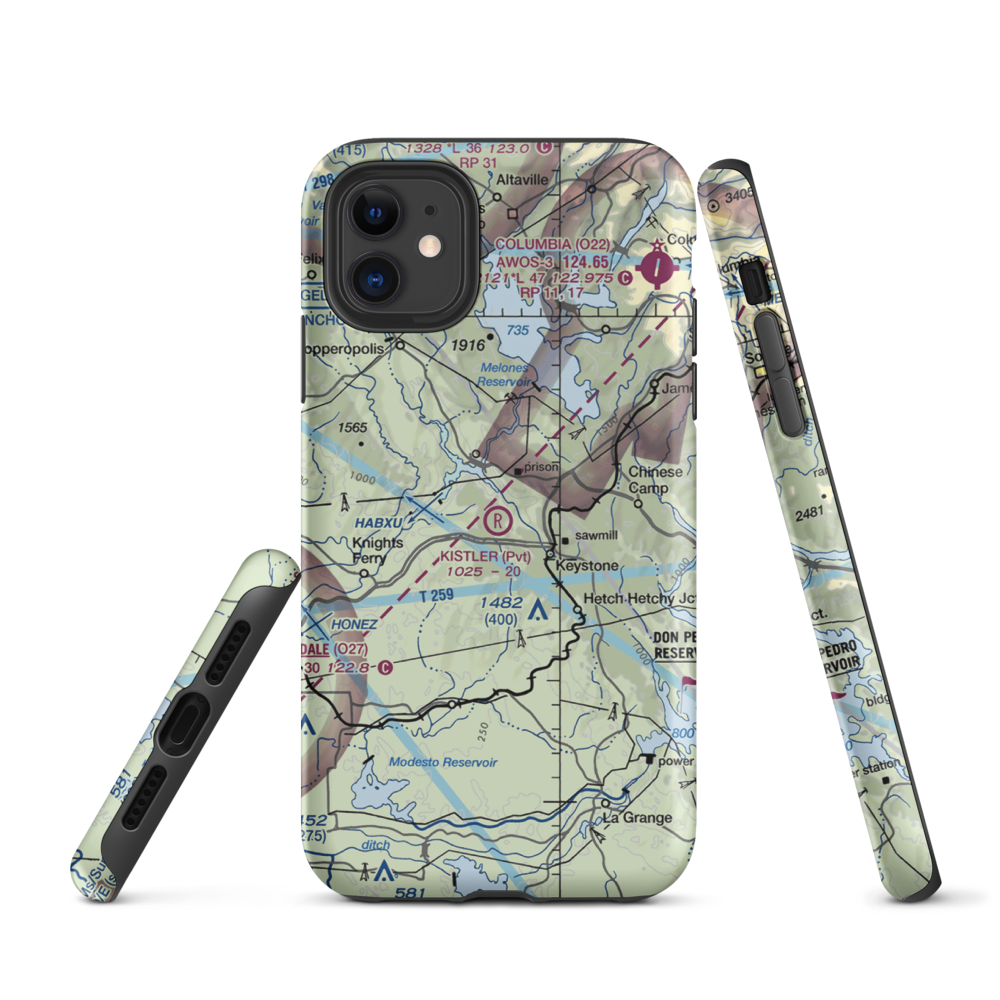 Kistler Ranch Airport (08CL) VFR Sectional  Tough iPhone Case iPhone 11 model shown