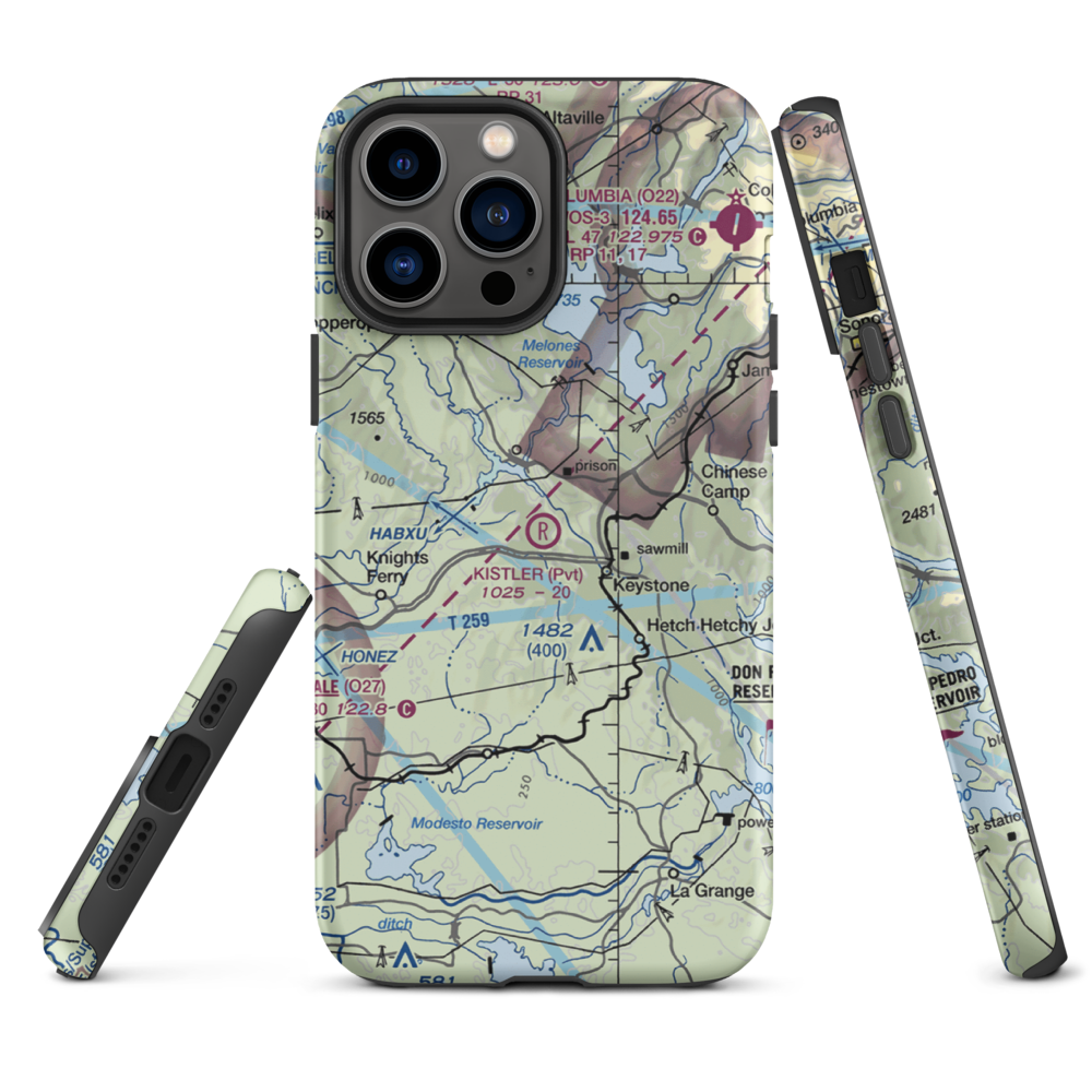 Kistler Ranch Airport (08CL) VFR Sectional  Tough iPhone Case iPhone 13 Pro Max model shown