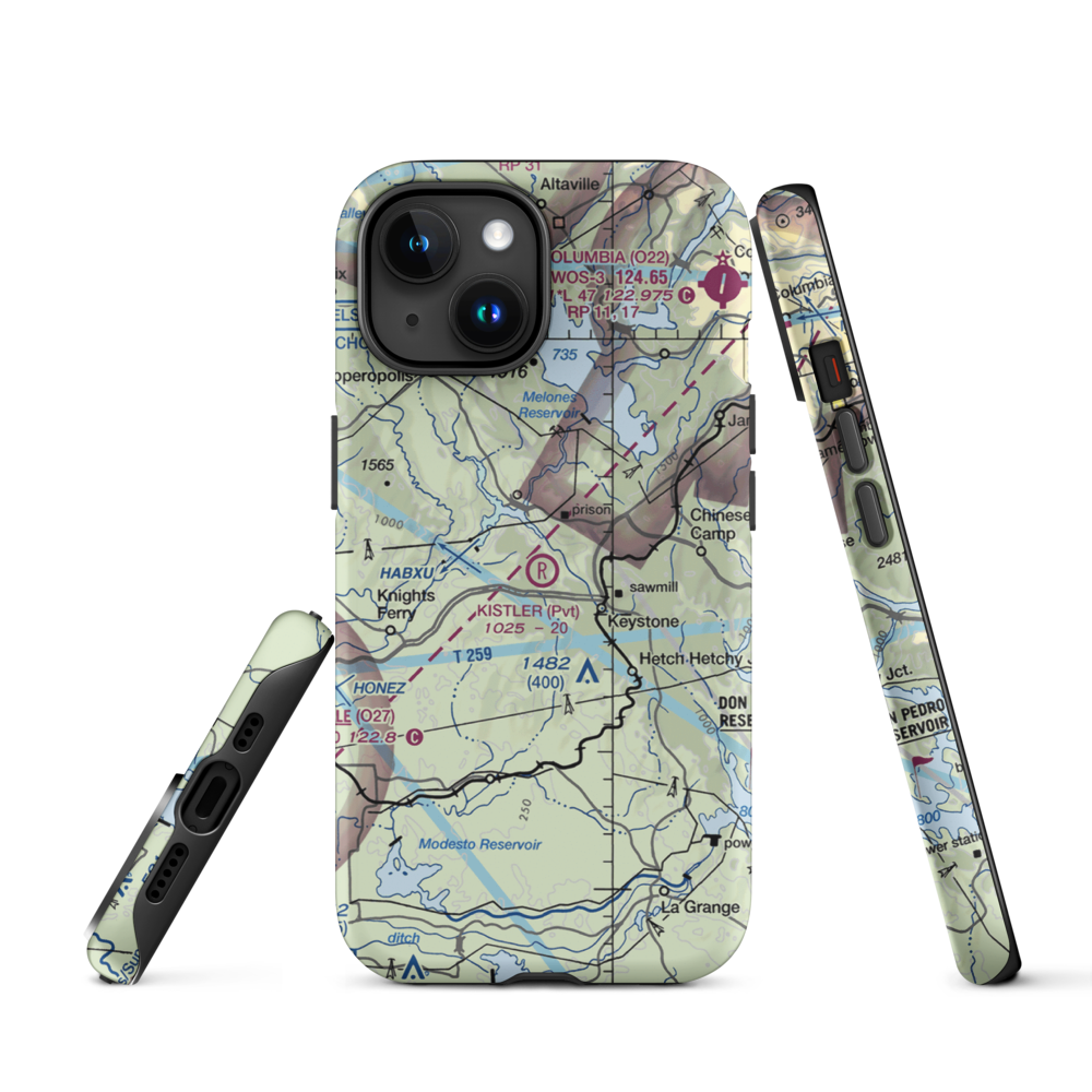 Kistler Ranch Airport (08CL) VFR Sectional  Tough iPhone Case iPhone 15 model shown
