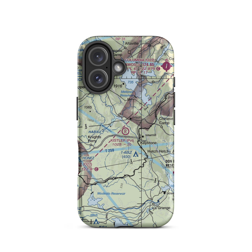 Kistler Ranch Airport (08CL) VFR Sectional  Tough iPhone Case iPhone 16 model shown