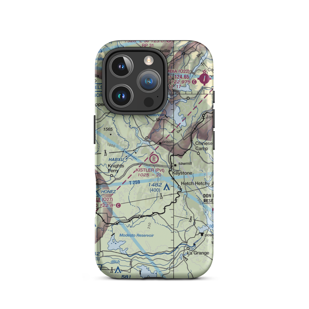 Kistler Ranch Airport (08CL) VFR Sectional  Tough iPhone Case iPhone 16 Pro model shown