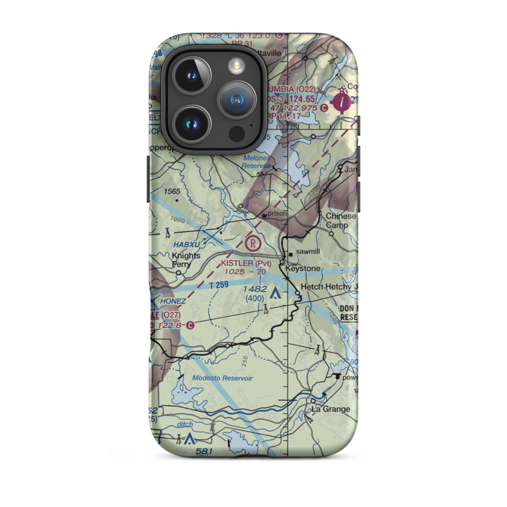 Kistler Ranch Airport (08CL) VFR Sectional  Tough iPhone Case iPhone 16 Pro Max model shown