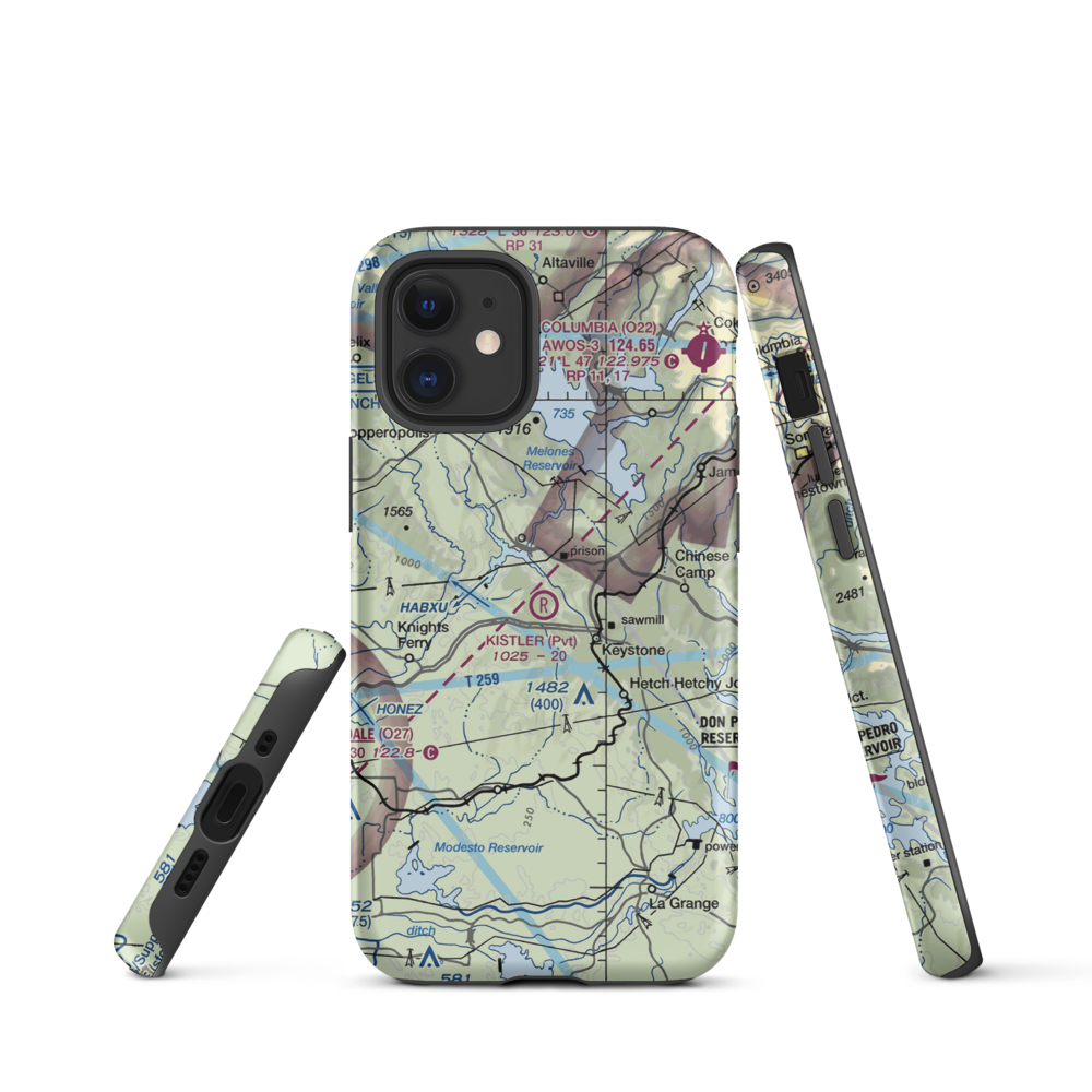 Kistler Ranch Airport (08CL) VFR Sectional  Tough iPhone Case iPhone 12 mini model shown