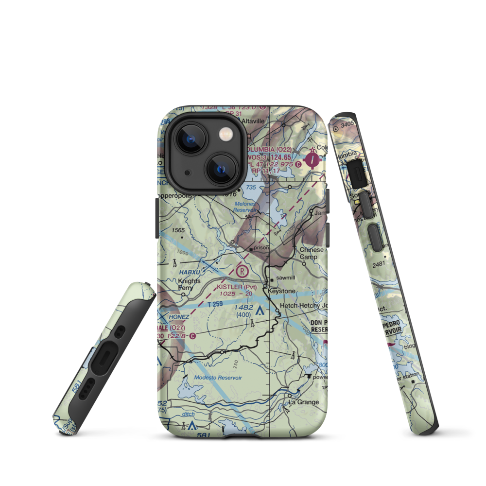 Kistler Ranch Airport (08CL) VFR Sectional  Tough iPhone Case iPhone 13 mini model shown