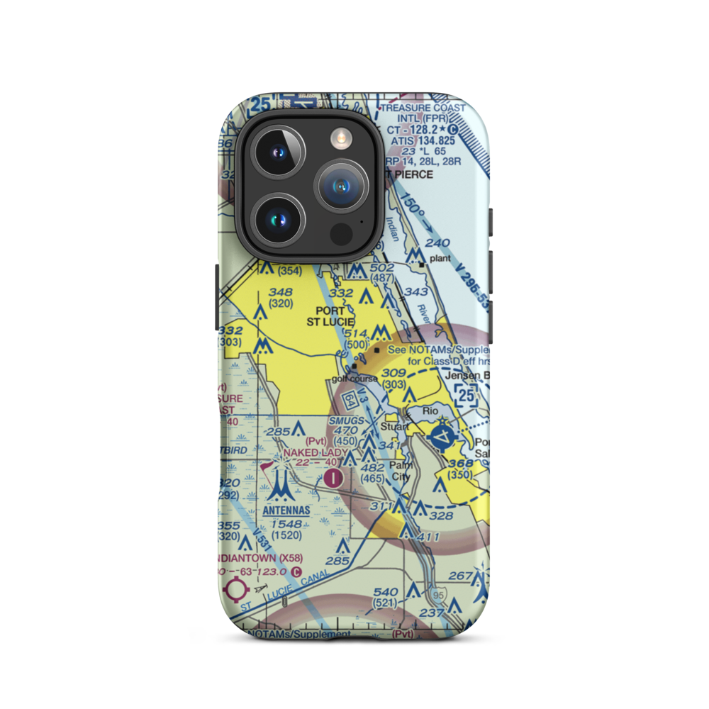 Kitching Cove Seaplane Base (FL26) VFR Sectional  Tough iPhone Case iPhone 16 Pro model shown