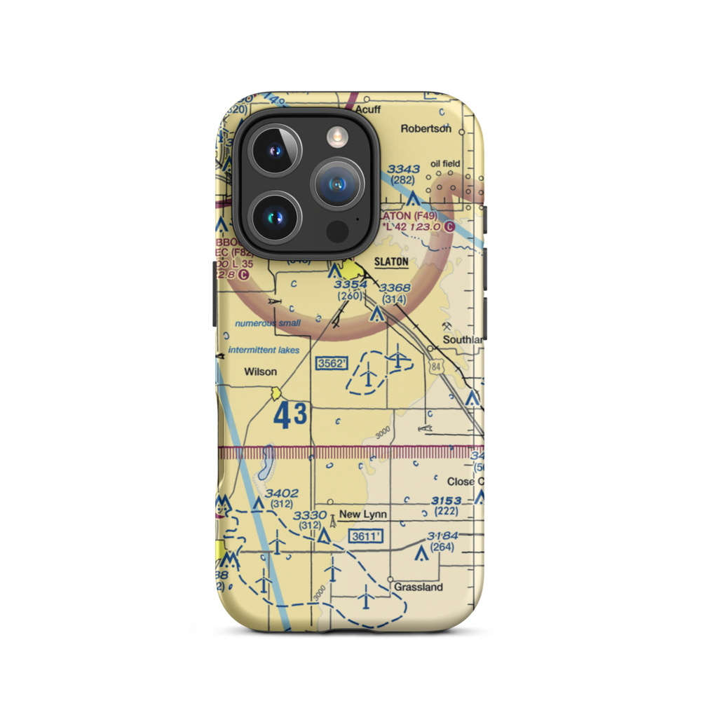 Kitten Farm Private Airport (9XS5) VFR Sectional  Tough iPhone Case iPhone 16 Pro model shown
