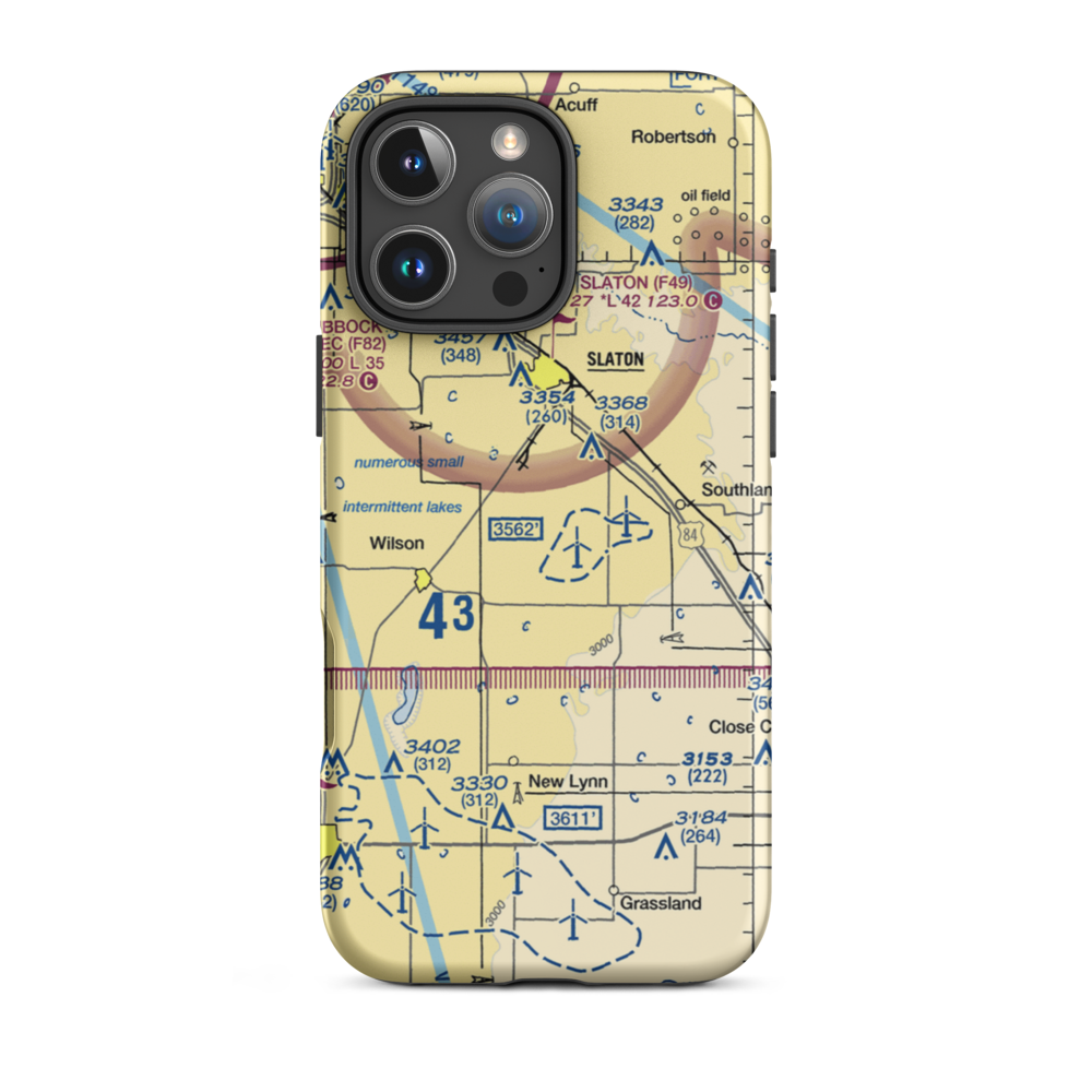 Kitten Farm Private Airport (9XS5) VFR Sectional  Tough iPhone Case iPhone 16 Pro Max model shown
