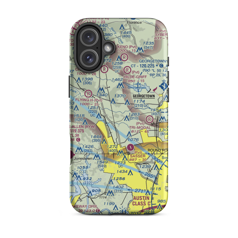 Kittie Hill Airport (77T) VFR Sectional  Tough iPhone Case iPhone 16 Plus model shown