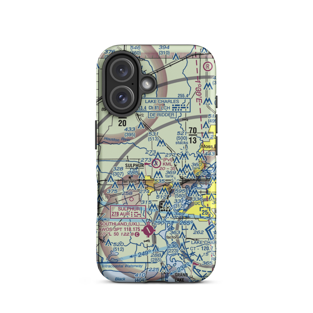 Kml Airport (12LA) VFR Sectional  Tough iPhone Case iPhone 16 model shown