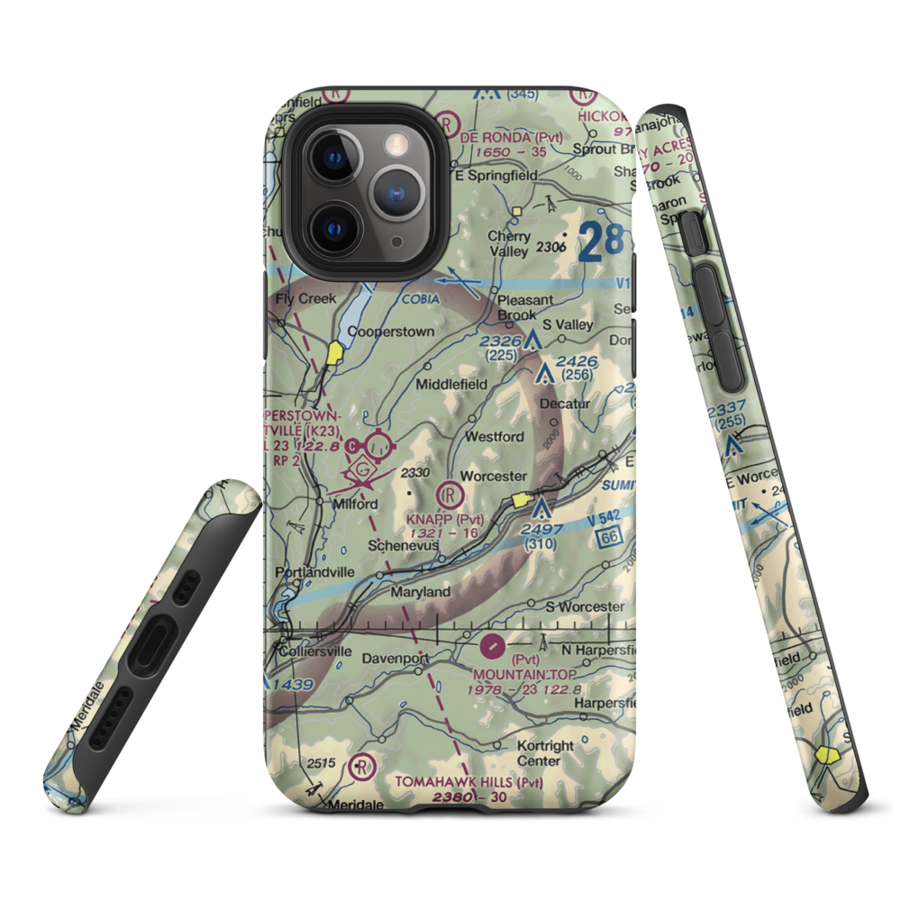 Knapp Airport (6NK0) VFR Sectional  Tough iPhone Case iPhone 11 Pro model shown