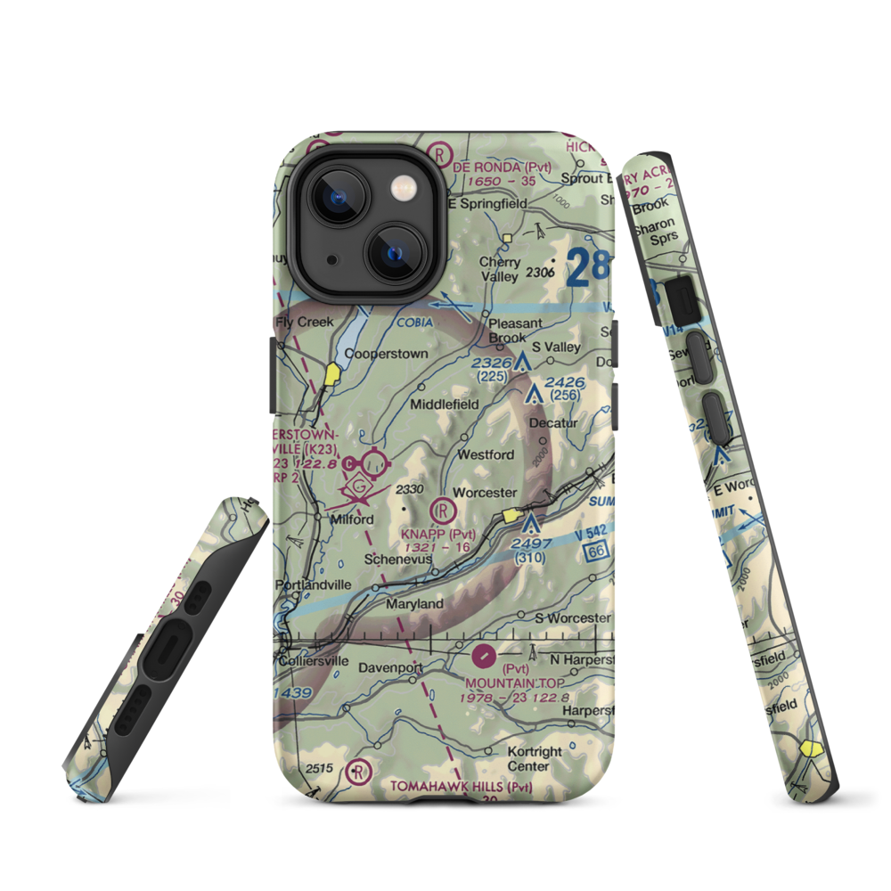 Knapp Airport (6NK0) VFR Sectional  Tough iPhone Case iPhone 14 model shown