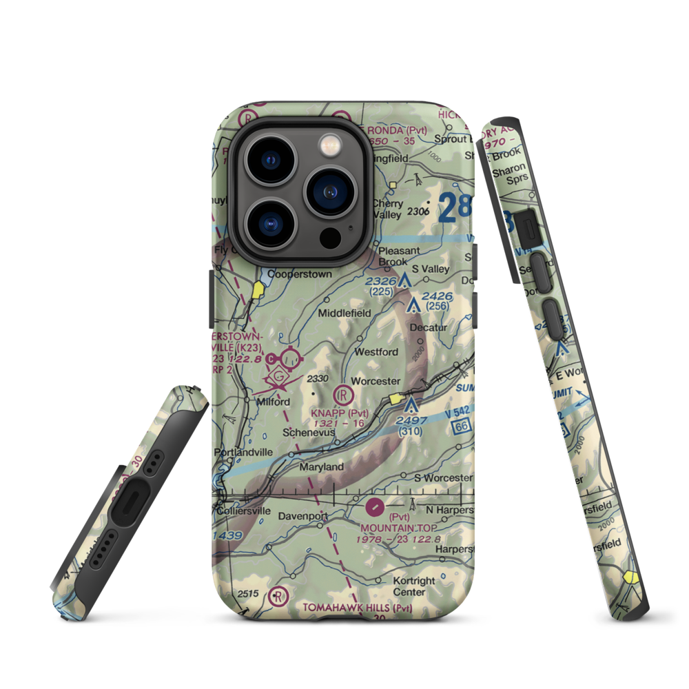 Knapp Airport (6NK0) VFR Sectional  Tough iPhone Case iPhone 14 Pro model shown