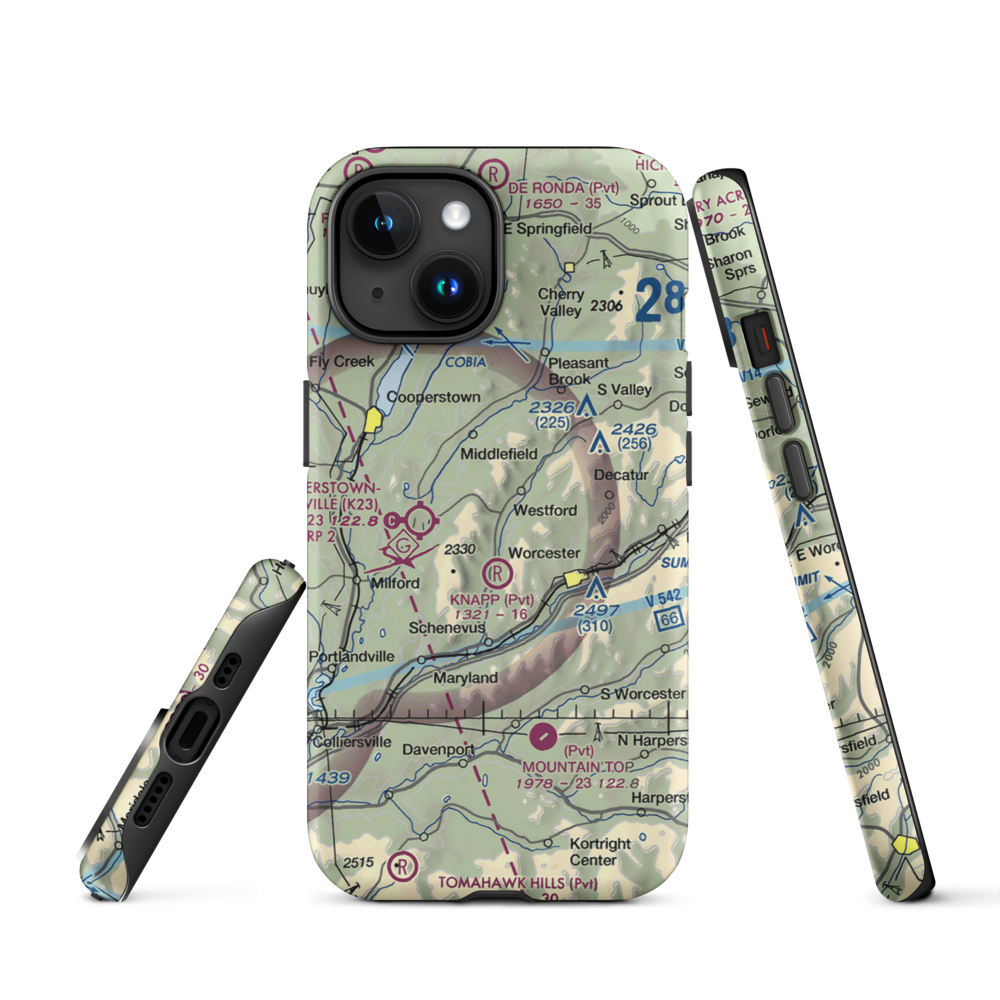Knapp Airport (6NK0) VFR Sectional  Tough iPhone Case iPhone 15 model shown