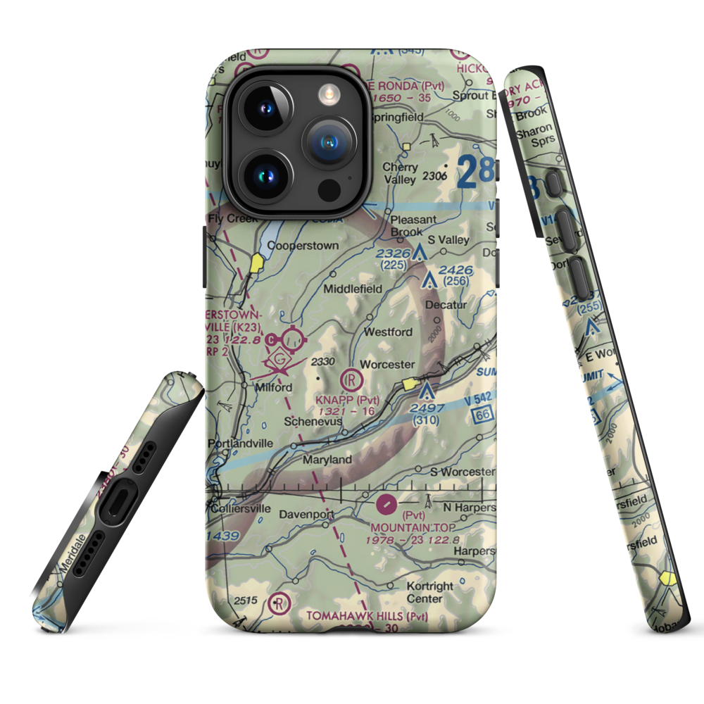 Knapp Airport (6NK0) VFR Sectional  Tough iPhone Case iPhone 15 Pro Max model shown