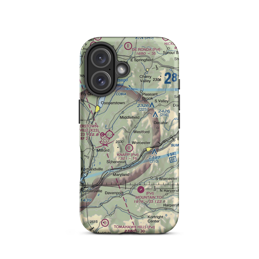 Knapp Airport (6NK0) VFR Sectional  Tough iPhone Case iPhone 16 model shown