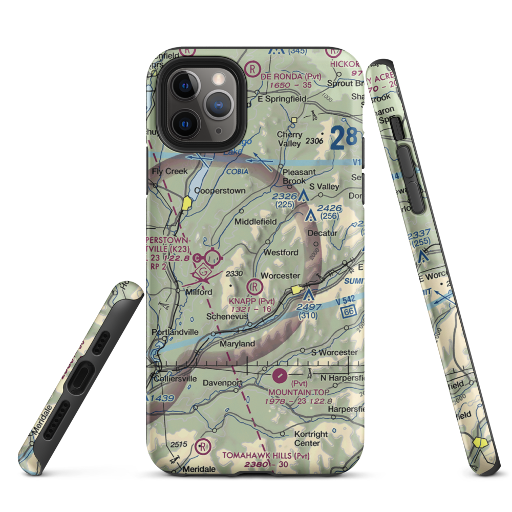 Knapp Airport (6NK0) VFR Sectional  Tough iPhone Case iPhone 11 Pro Max model shown
