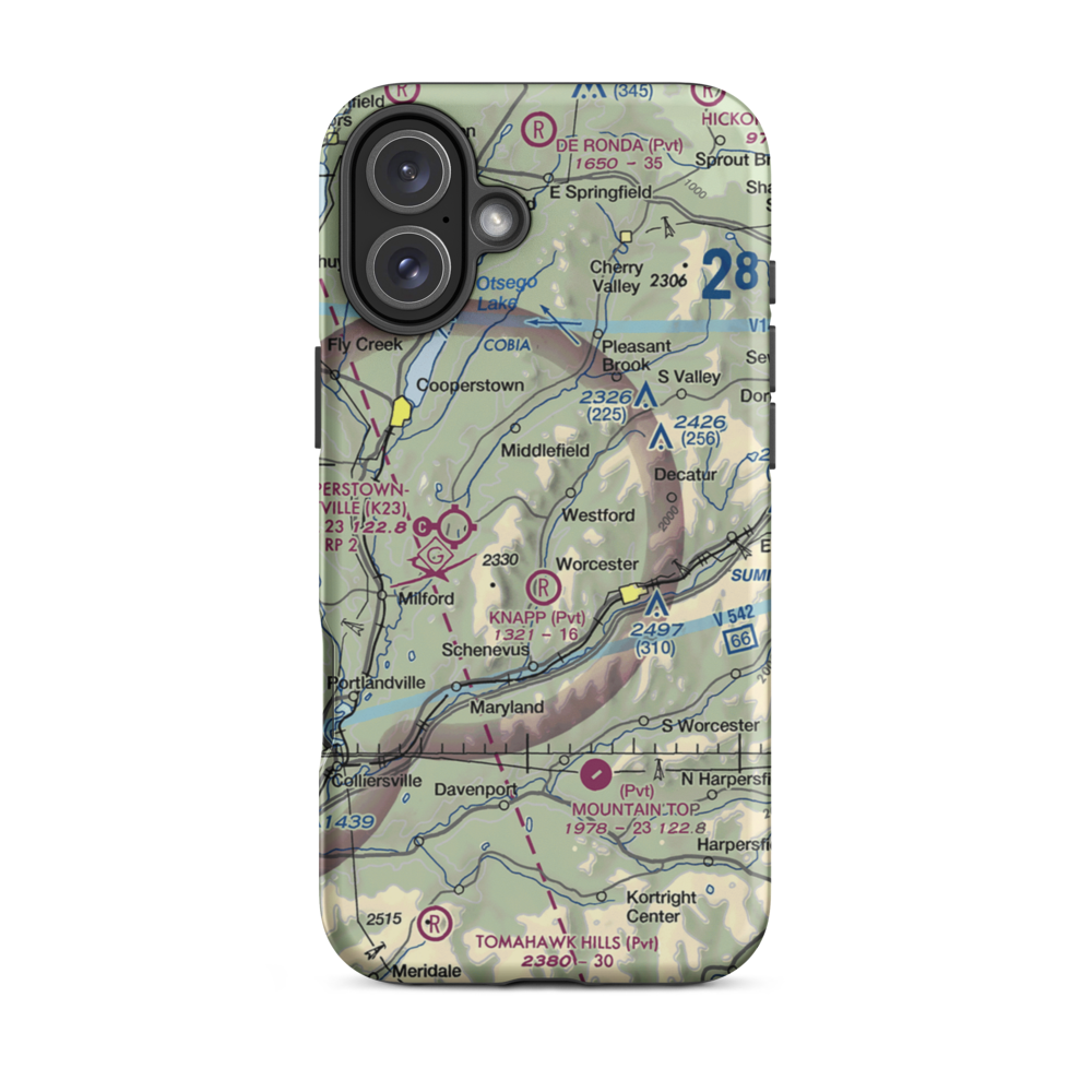 Knapp Airport (6NK0) VFR Sectional  Tough iPhone Case iPhone 16 Plus model shown