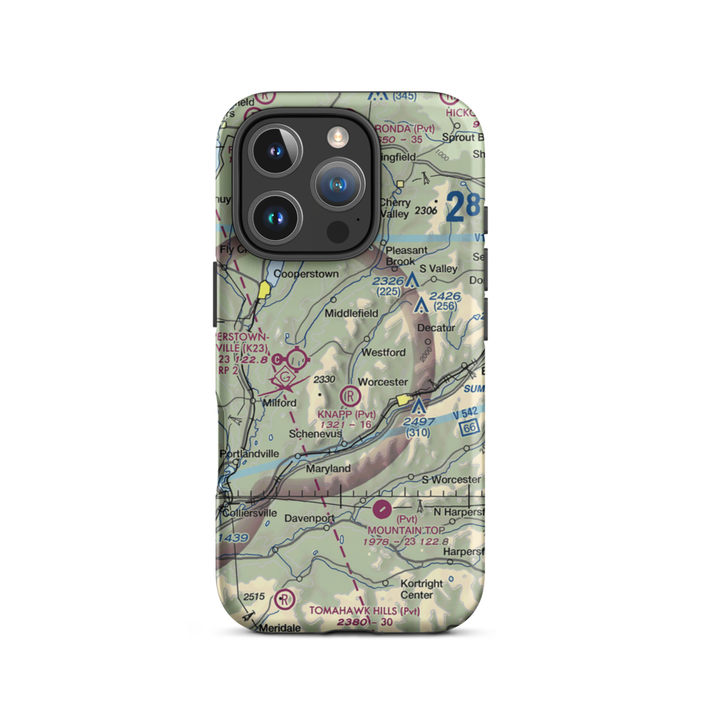 Knapp Airport (6NK0) VFR Sectional  Tough iPhone Case iPhone 16 Pro model shown