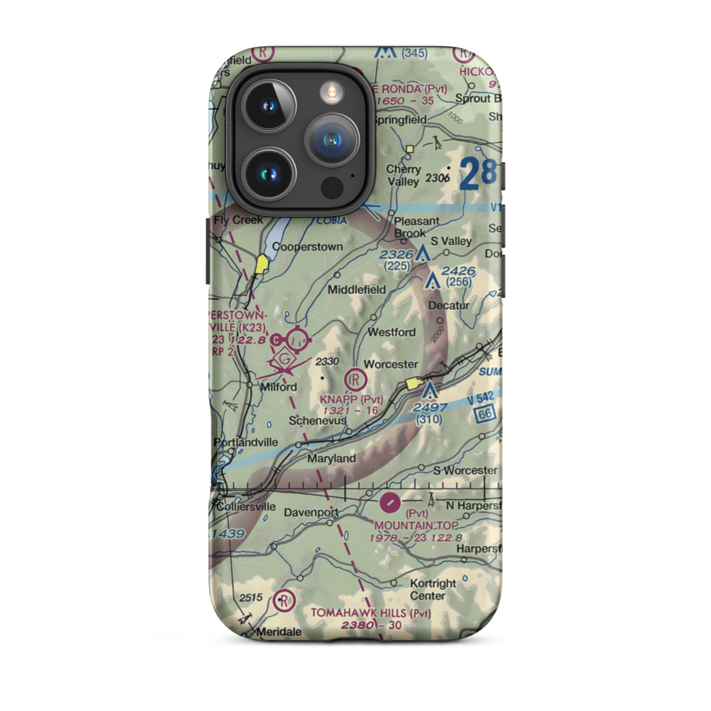 Knapp Airport (6NK0) VFR Sectional  Tough iPhone Case iPhone 16 Pro Max model shown