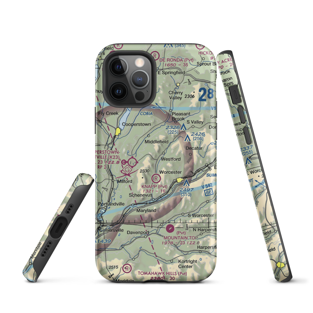 Knapp Airport (6NK0) VFR Sectional  Tough iPhone Case iPhone 12 Pro model shown