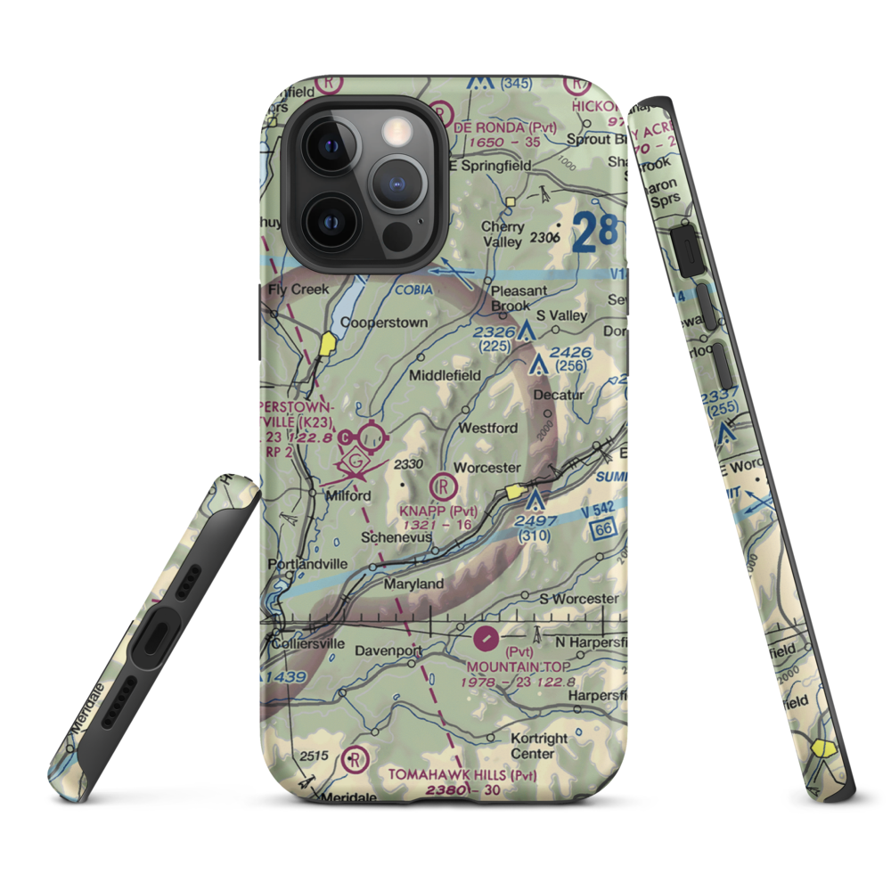 Knapp Airport (6NK0) VFR Sectional  Tough iPhone Case iPhone 12 Pro Max model shown
