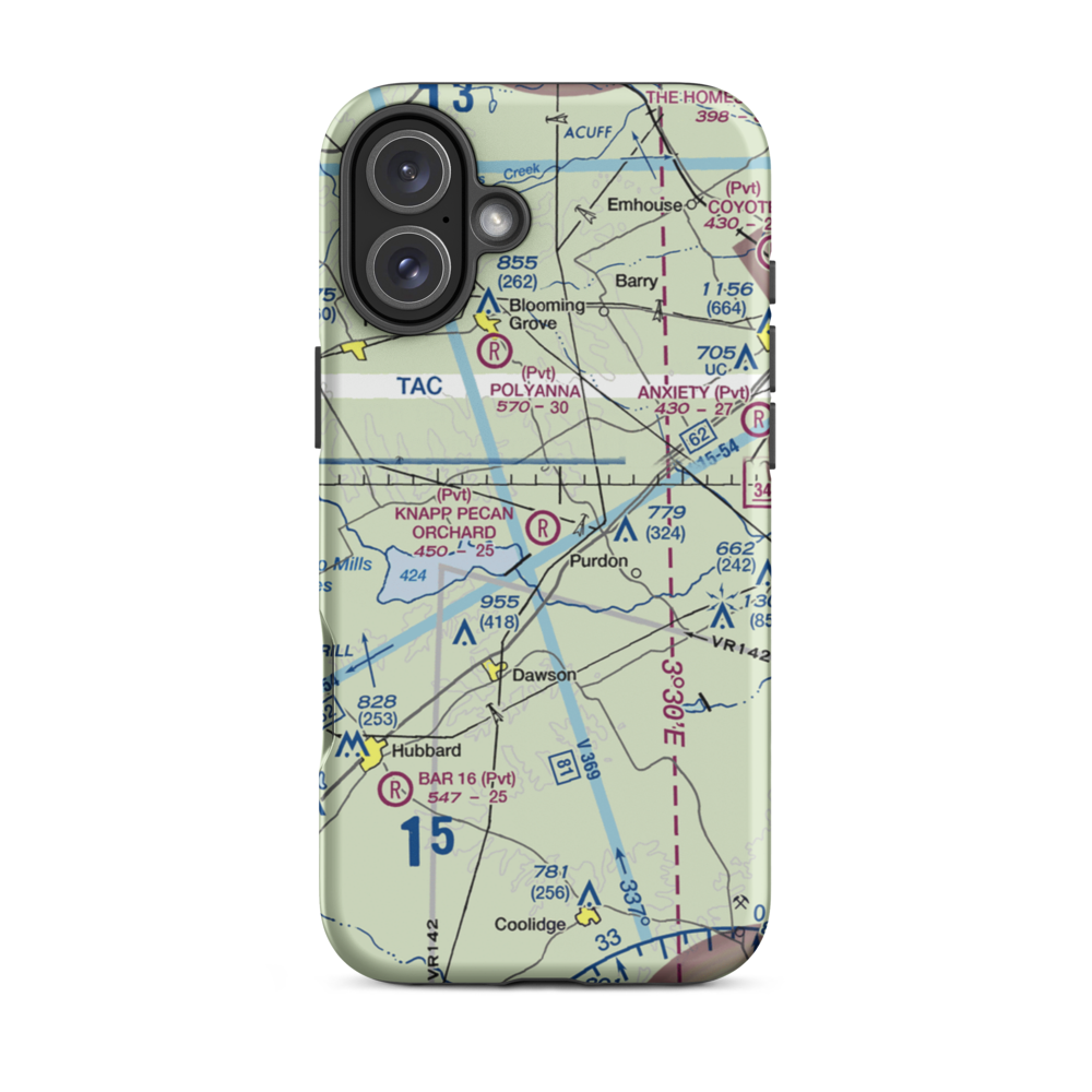 Knapp Pecan Orchard Airpark (5TS3) VFR Sectional  Tough iPhone Case iPhone 16 Plus model shown